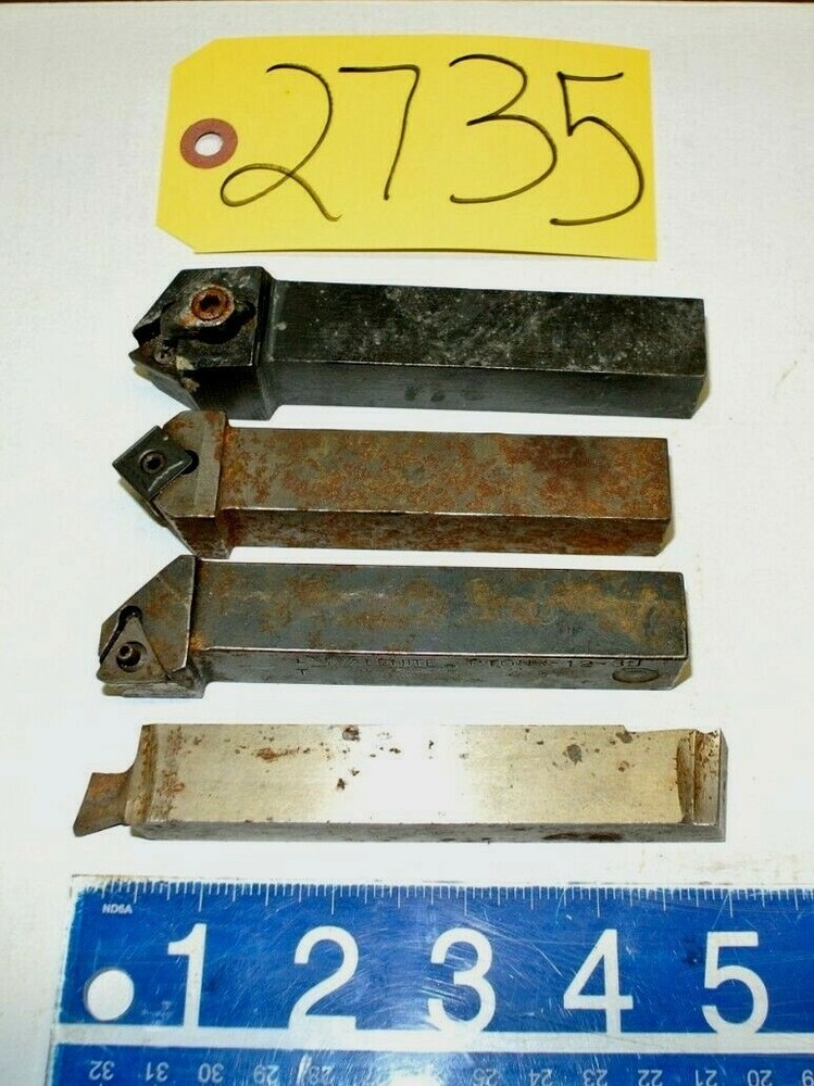 7 pcs 3/4" Thickness Lathe Toolholders Inserted including Kennametal & Iscar