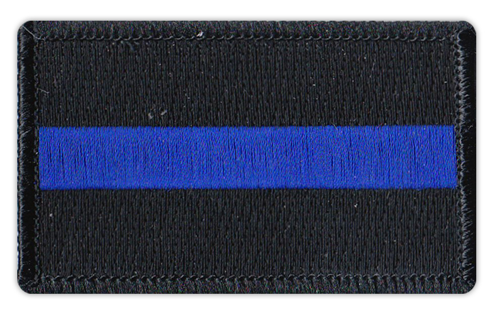 Motorcycle Jacket Patch - Thin Blue Line - Support Our Police Officers