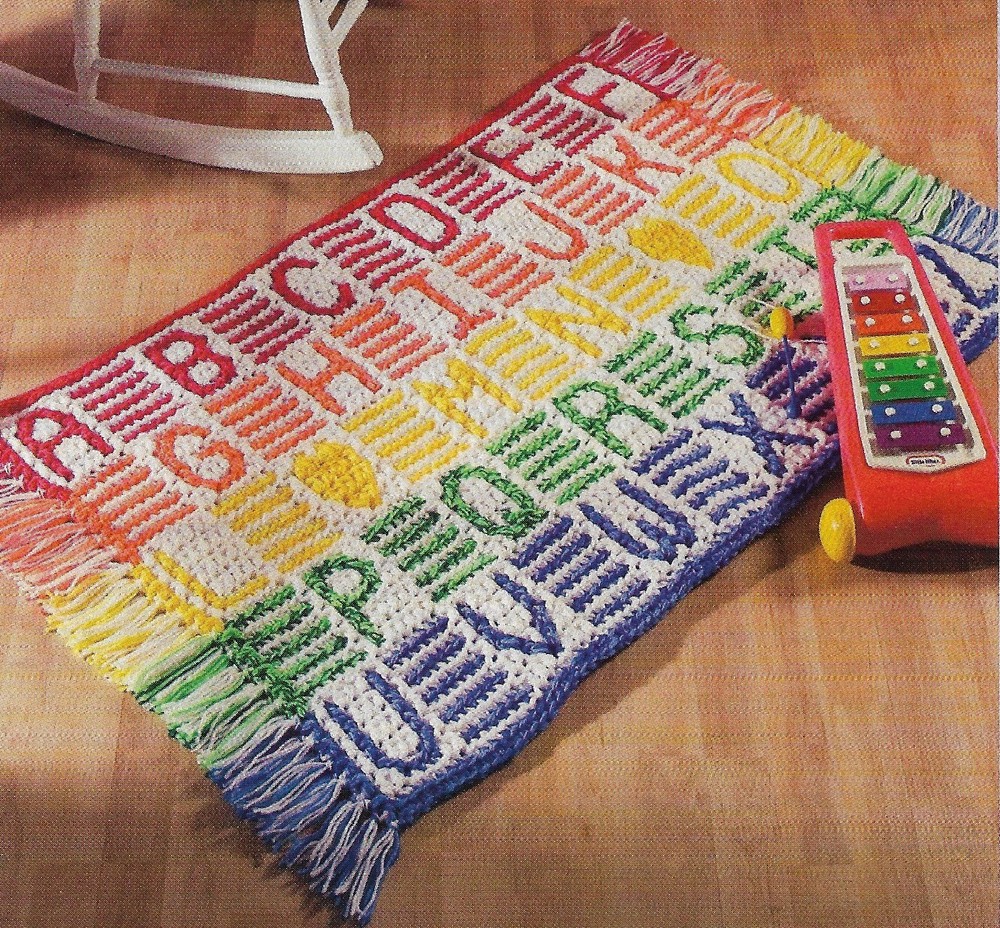 ABCs Rug crochet pattern instructions