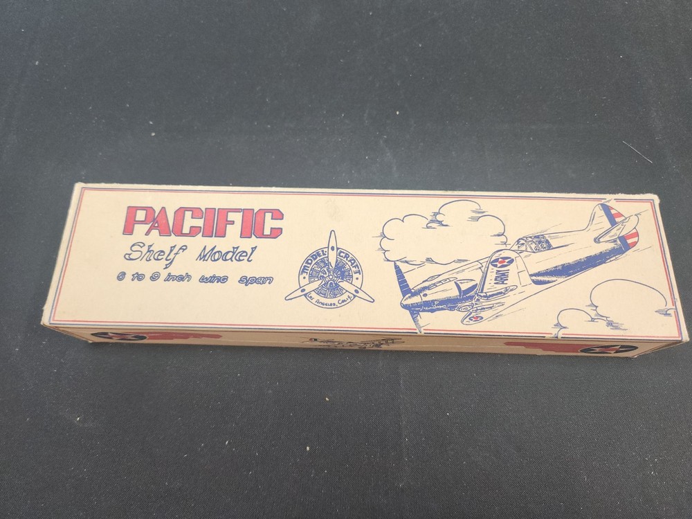 Vintage Balsa model plane kit Pacific Shelf Model Seversky P35 solid body model
