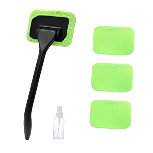 Car Windshield Cleaning Tool, Microfiber Auto Window Cleaner Set with 4