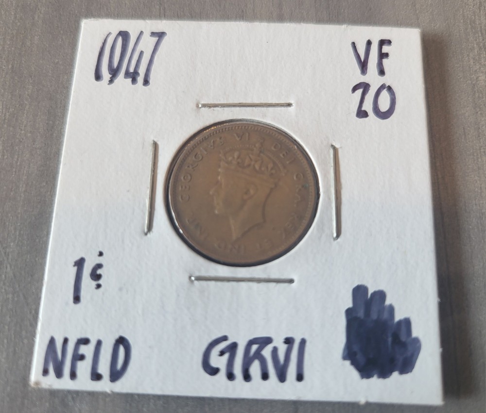 Newfoundland Canada 1947 One Cent Coin