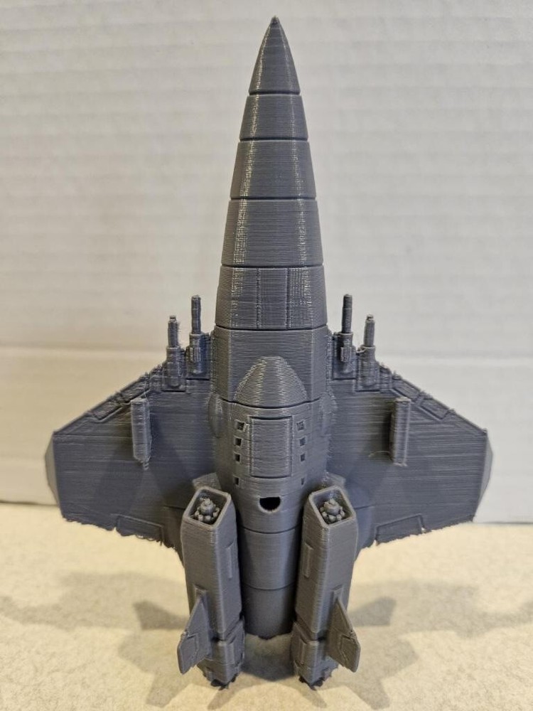3d Printed 6in Grey Centurion Wing Commander WC Space Ship
