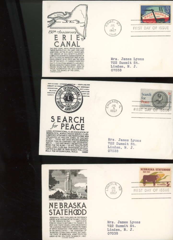 CS Anderson Cachets fdc 72 set d (ip