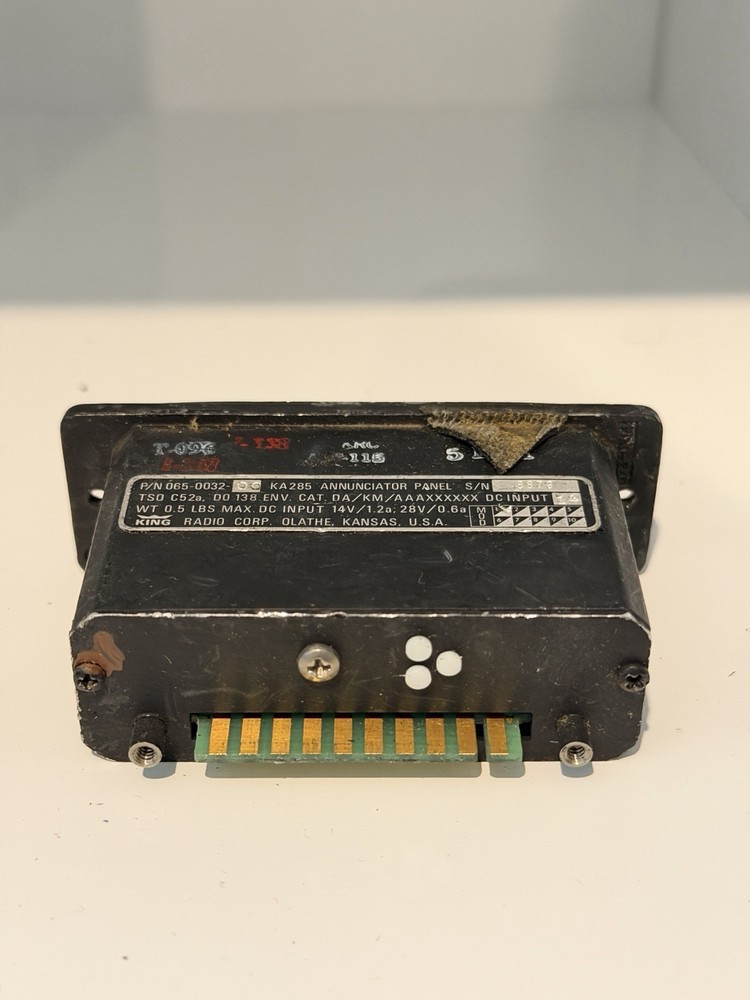 King KA 285 Annunciator Panel