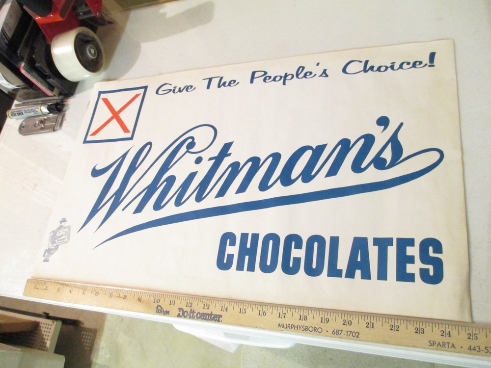 Whitman candy 1950s store display advertising character poster (1)