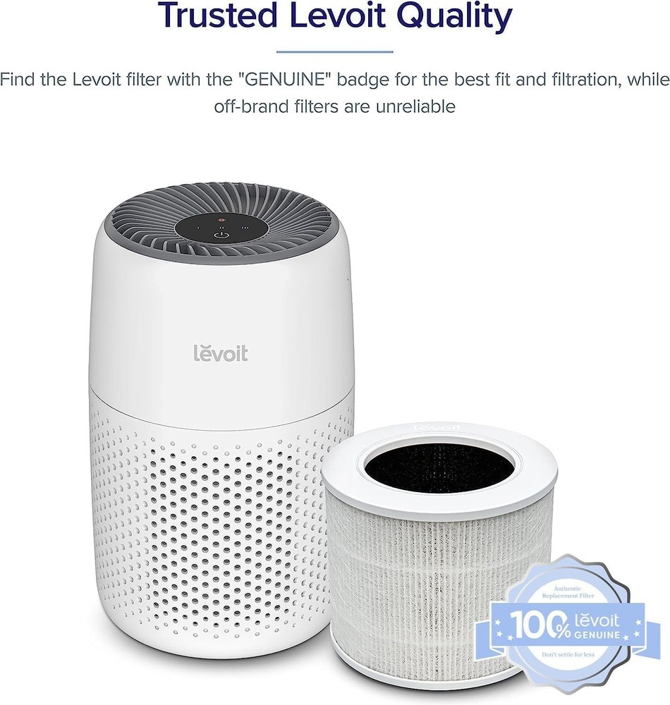Genuine Levoit Core Mini-P Replacement Filter for Peak Air Quality - 3 Pack