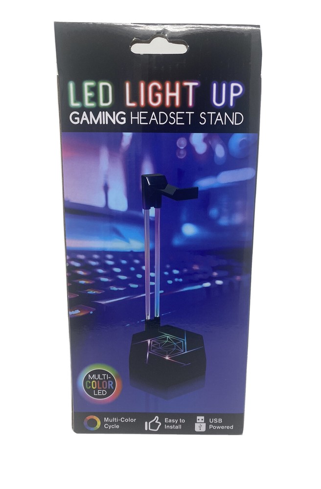 LED Light Up Gaming Headset Stand Multi Color LED