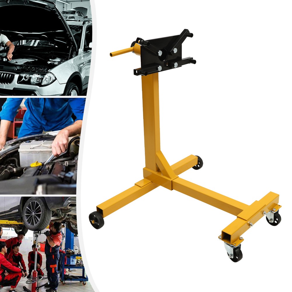 Folding Engine Stand Vehicle Engine Block Stand 360 Degree Head 1000 LBS