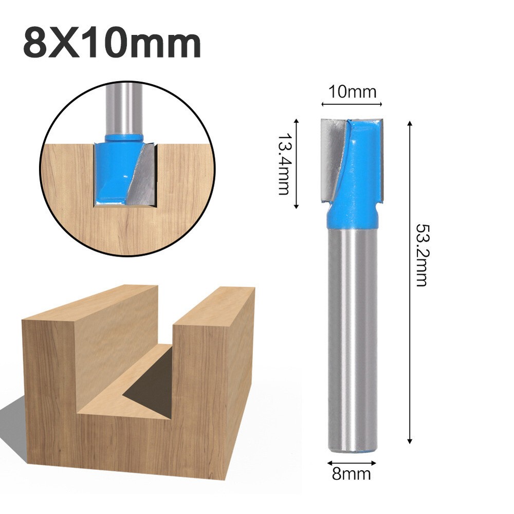 8mm Shank Carbide Bottom Cleaning Router Bit Woodworking Cutter Tools 1 Pcs