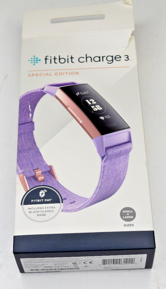 Fitbit Charge 3 SPECIAL EDITION Lavender/Rose Gold - S/L - USED