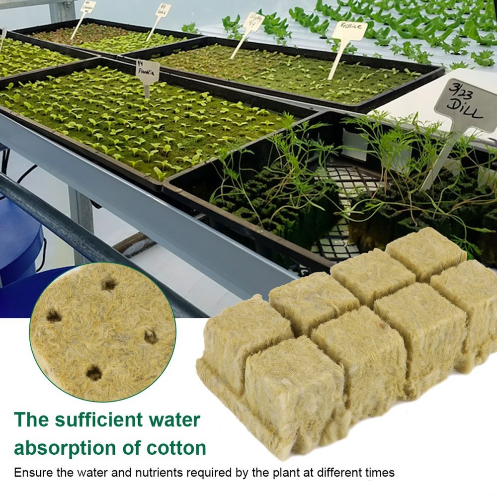 8 Pcs Hydroponic Planting System Soilless Cultivation Wool Block