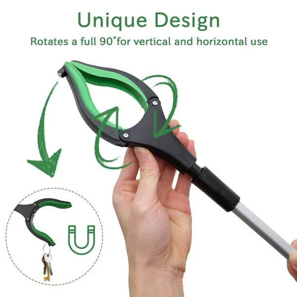 Lightweight 43 Inch Foldable Magnetic Grabbing and Reaching Tool