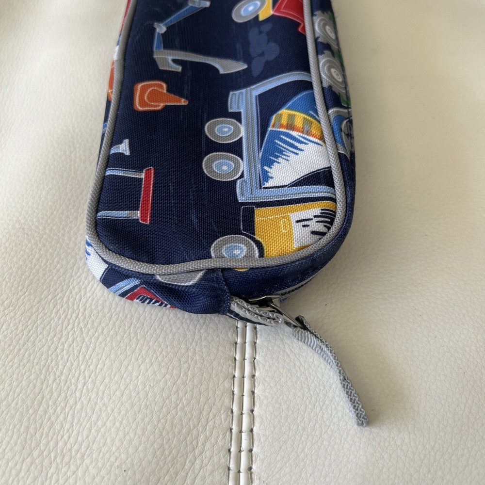 Pottery Barn Kids Mackenzie construction-themed pencil case