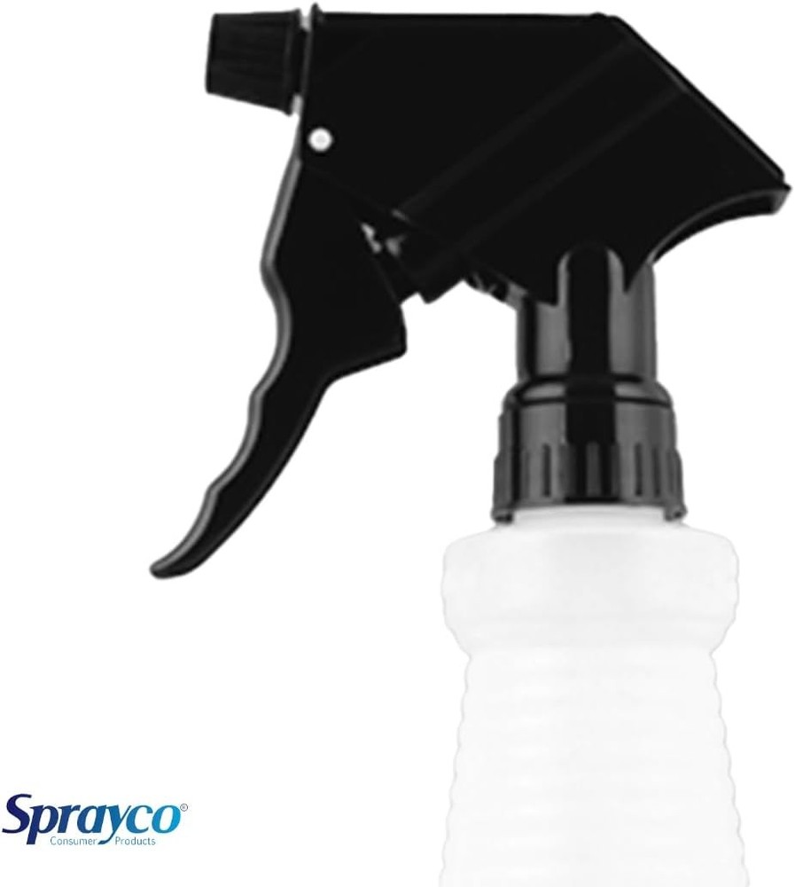 32oz Chemical Resistant Spray Bottle – Adjustable 32 oz (2 Pack), Black