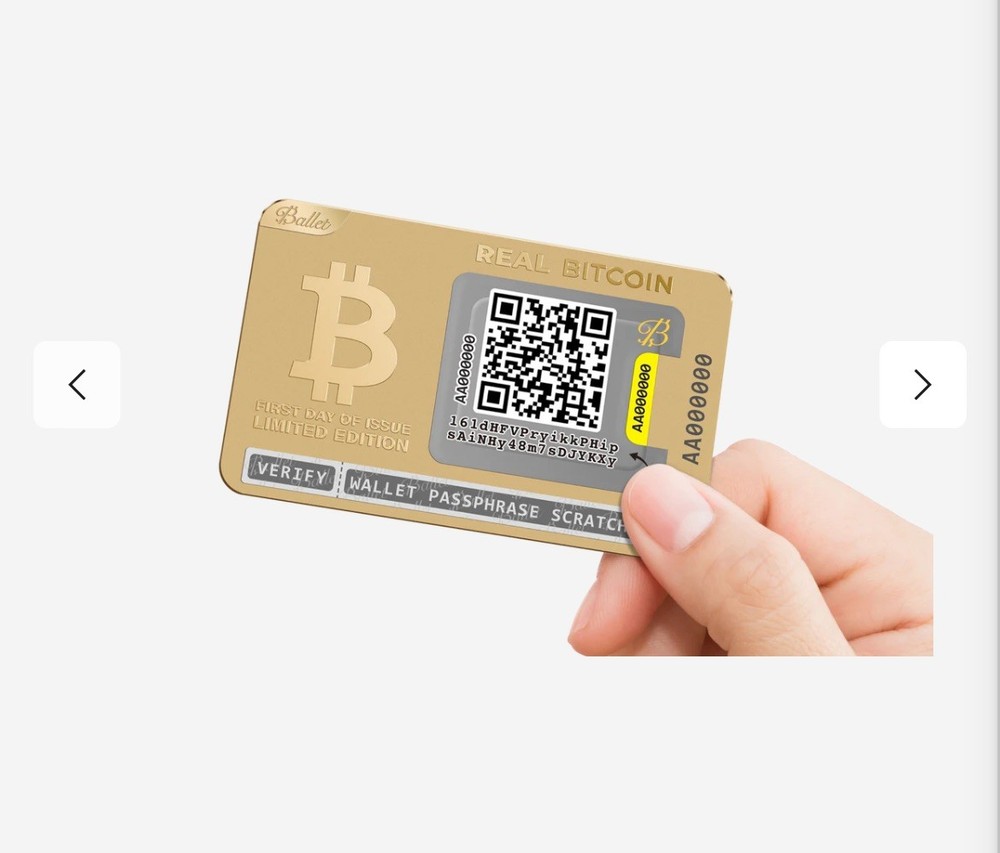 Ballet 24K Gold Cryptocurrency Card