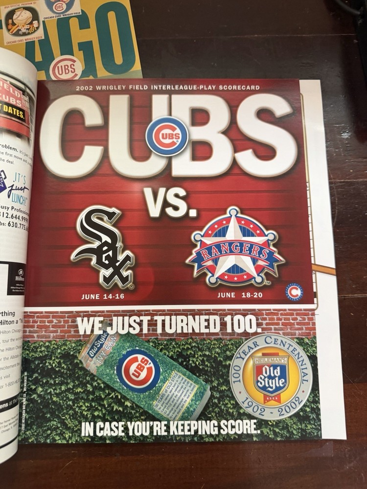 2000, 2002 MLB Chicago Cubs Program Scorecards