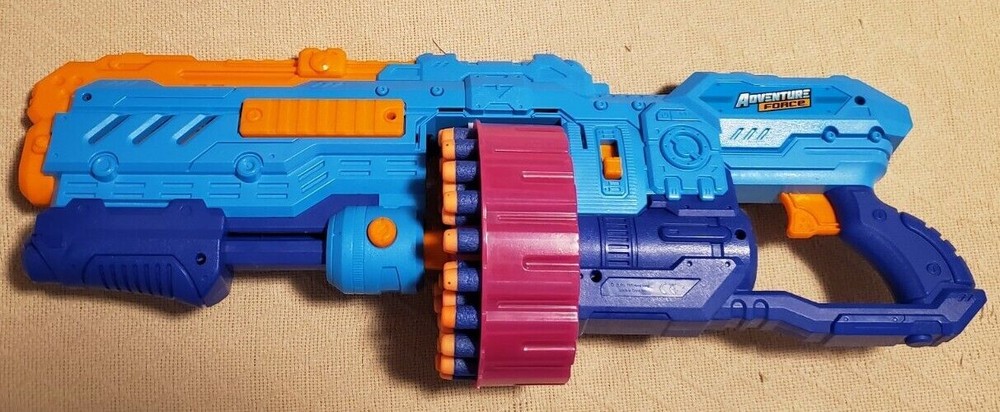 Adventure Force Super Drum Dart Blaster TESTED Working