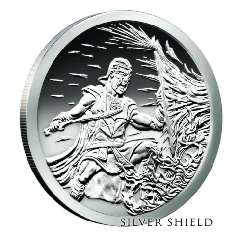 2017 5 OZ Crucible Proof - Silver Shield - Only 500 Minted - .999 Pure Box & COA