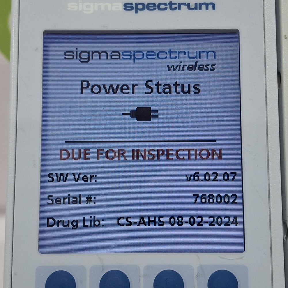 Baxter Sigma Spectrum 6.02.07 without Battery Infusion Pump