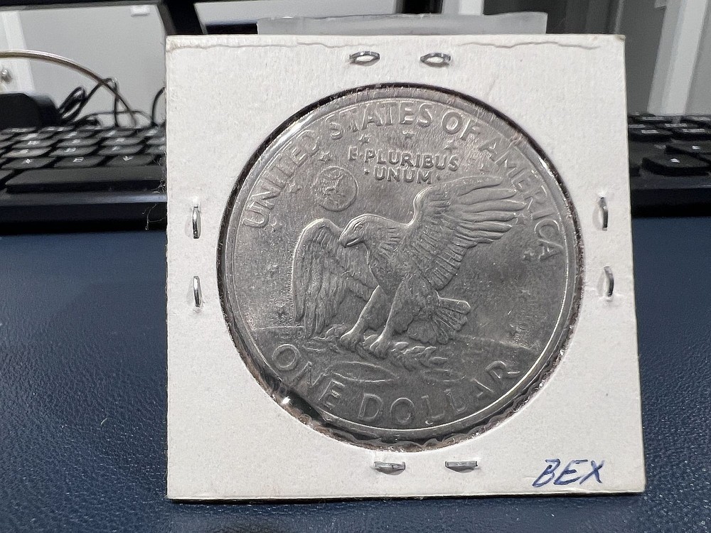1971-D $1 Eisenhower Dollar Error Clipped Planchet