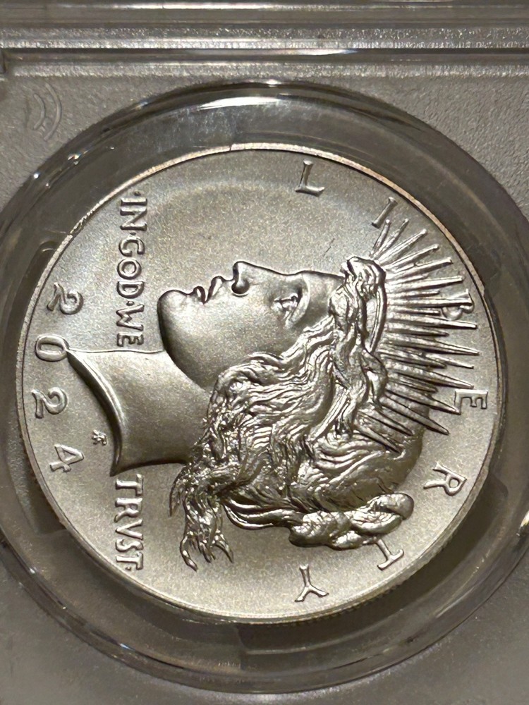 2024 Peace Silver Dollar PCGS MS69 First Strike/Flag Label