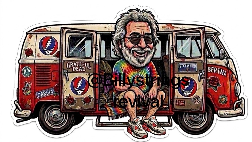 ⚡️Jerry Garcia “VW” Sticker 💀
