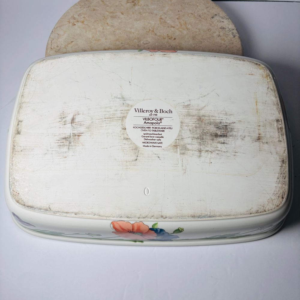 Villeroy & Boch Amapolo Rectangular Baking Dish Casserole 14" Germany Porcelain