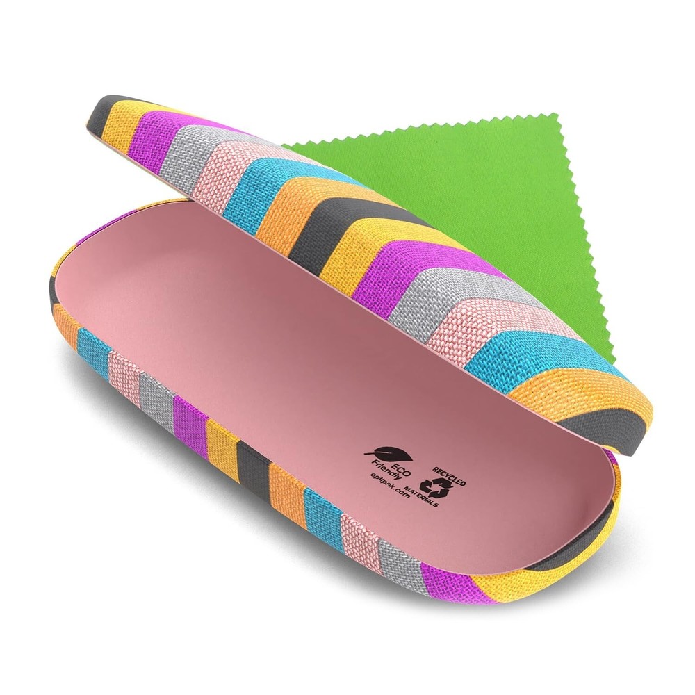Hard Shell Glasses Case – Eco-Friendly Eyeglass Holder with Microfiber Cloth