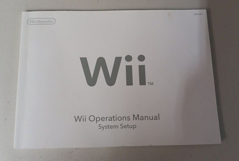 Nintendo Wii Original Console Operations Manual