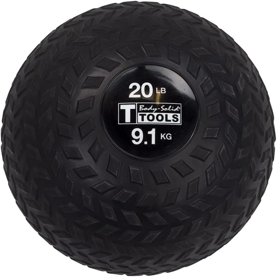 Body-Solid Tools Tire Tread Slam Ball, Non Bouncing Cardio Endurance Ball
