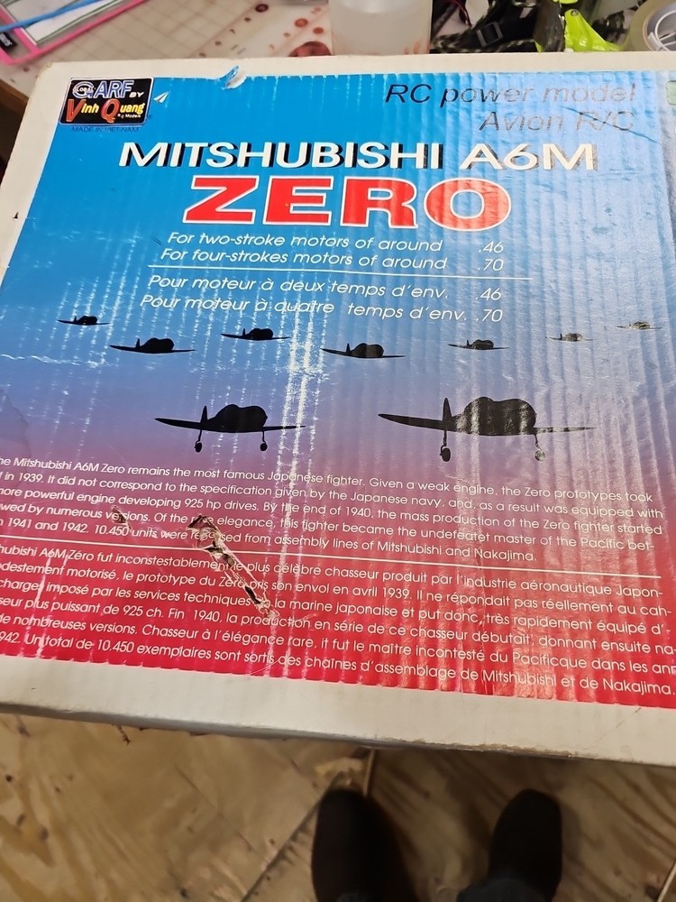 Mitsubishi A6M ZERO Arf RC AIRPLANE