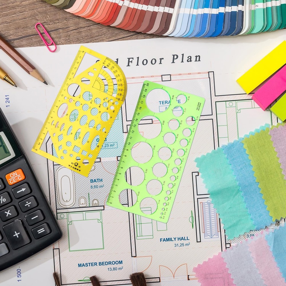 Circle Template Plastic Circle Stencil Multifunctional Circle Template for Dr...