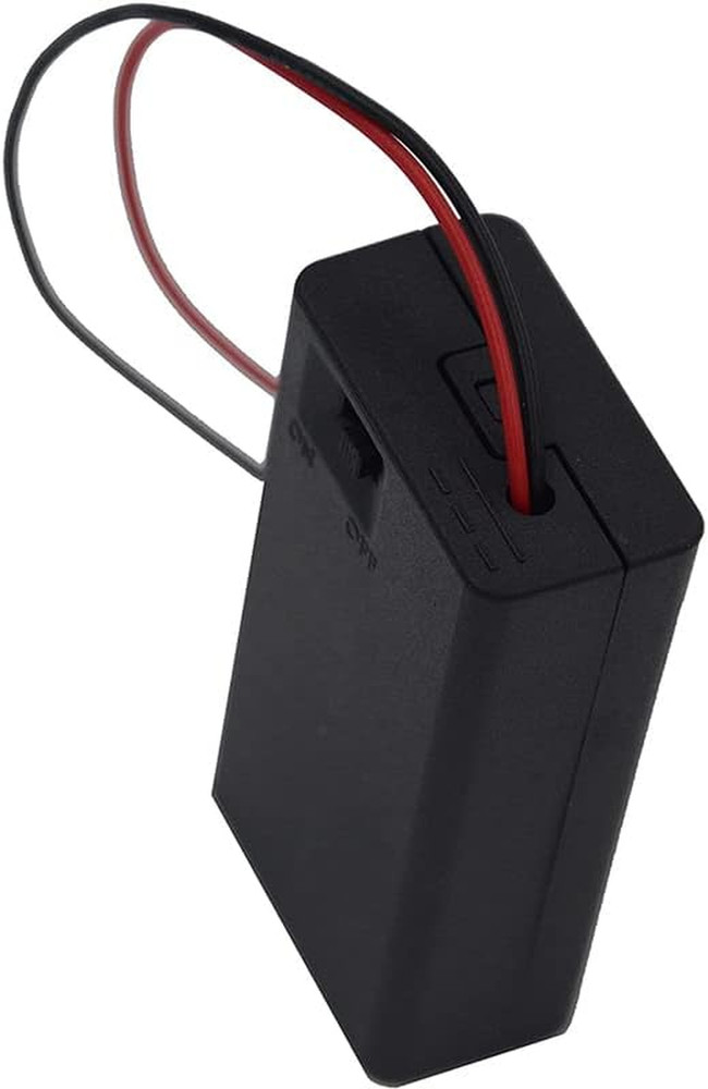 AA Battery Case Holder Switch and Cover, 2Pcs DIY Battery Storage Boxes, AA 3 Ba
