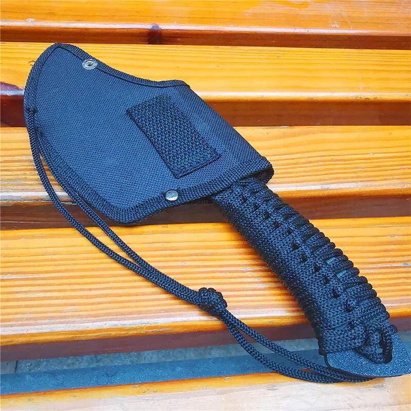 Tactical Hand Axe Camping Hatchet Survival Tomahawk Nylon Sheath Code Wrap Handl