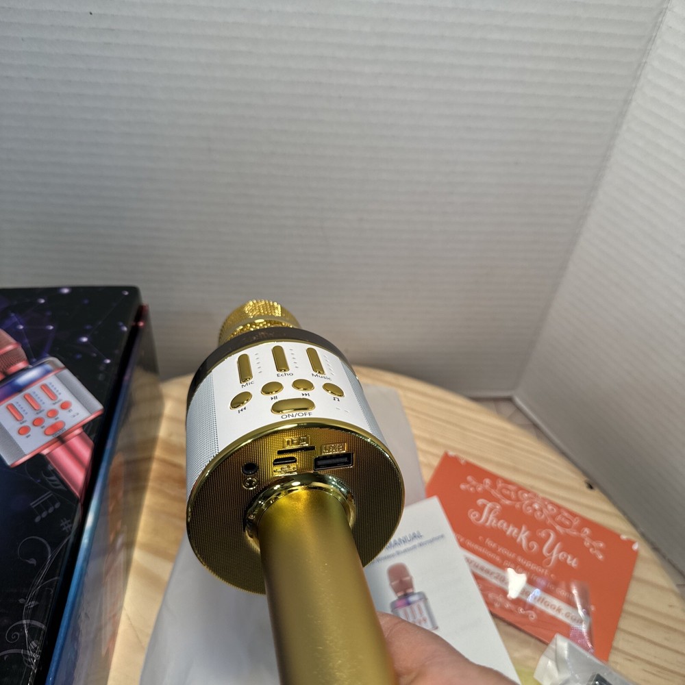 Multi-Functional Microphone By Amazmic, Karaoke, Records Bluetooth/SDCard Modes