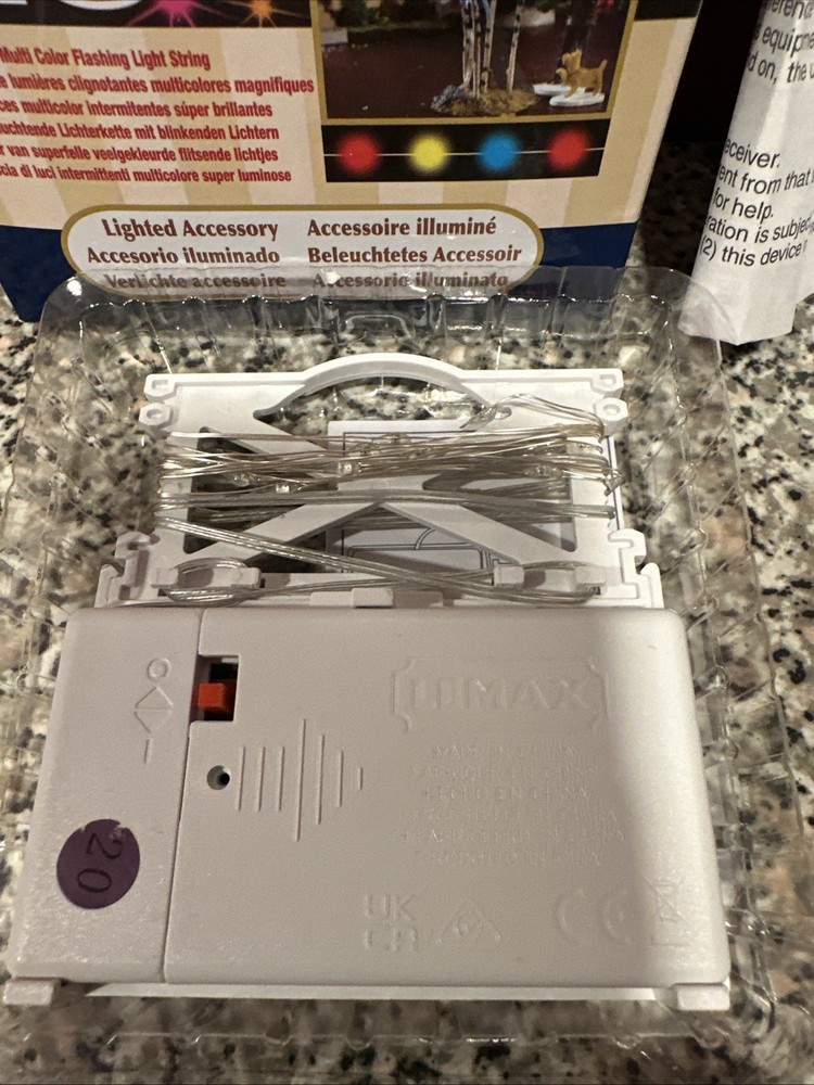 Lemax Super Bright Multicolor 20ct Flashing Light String SH1