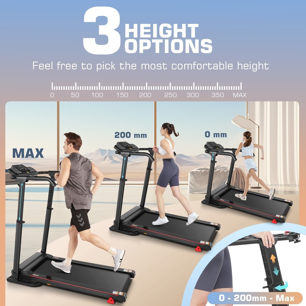 🌷2.5HP Walking/Running Pad 7.5MPH Treadmill Machine Multi-Function LED Display~