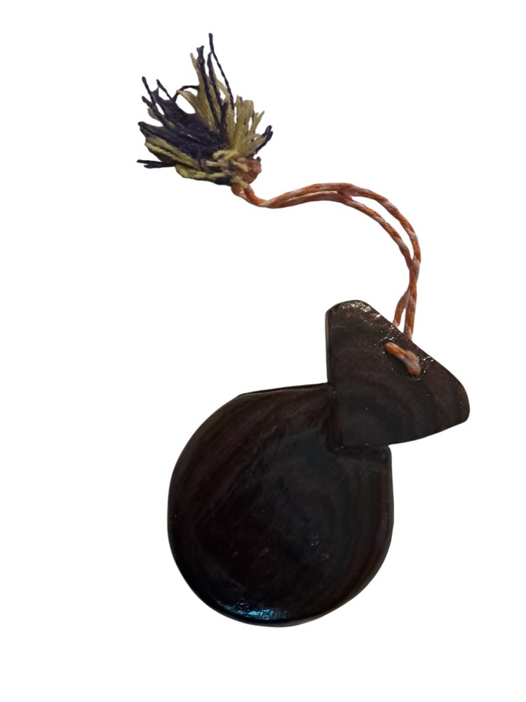 Single Wooden Castanet with String