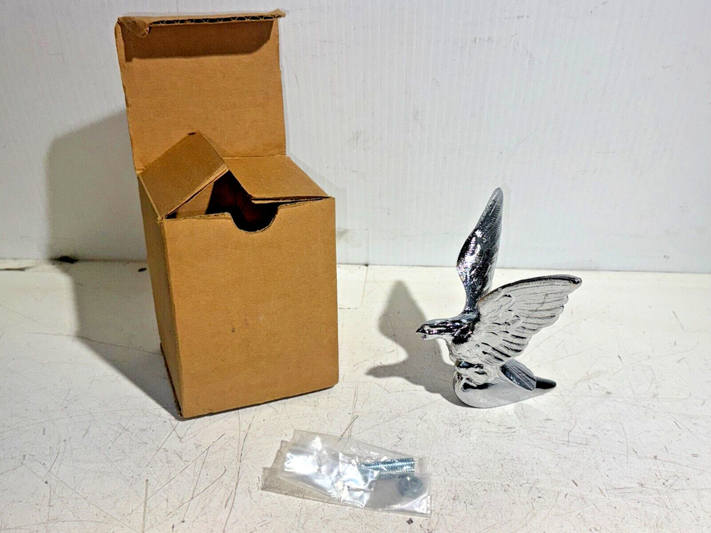 Chrome American Eagle Hood Ornament Pull Small International Peterbilt Kenworth