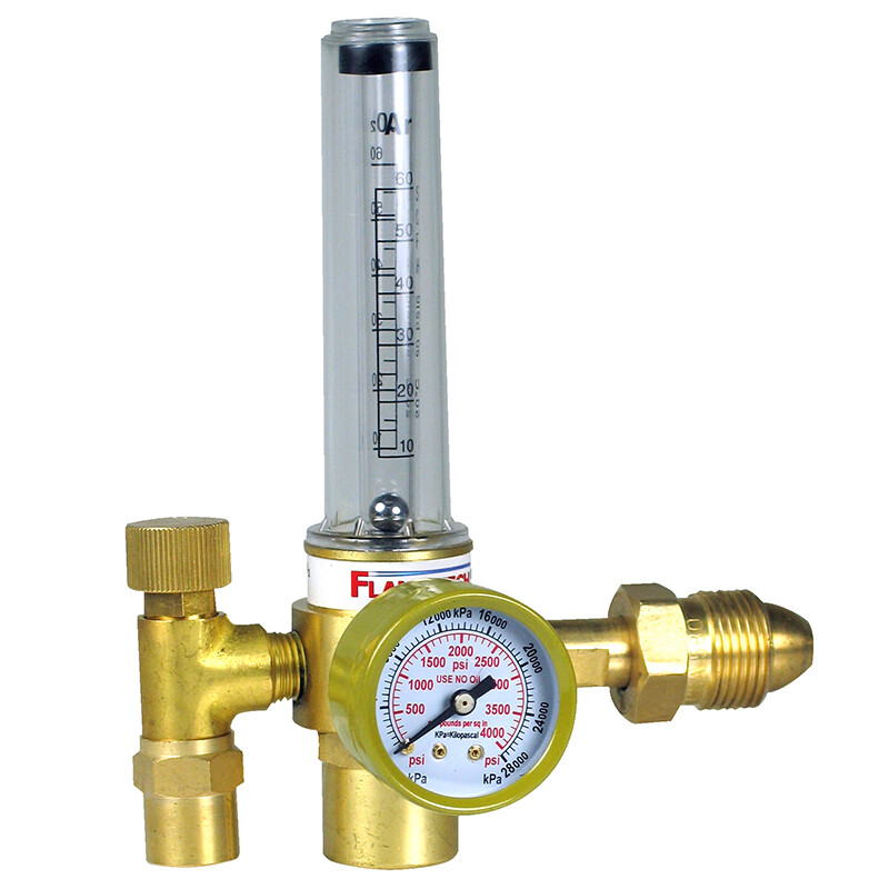 Flame Technologies 100-FL-AR-60-580 Argon Flow Meter & Regulator for MIG & TIG