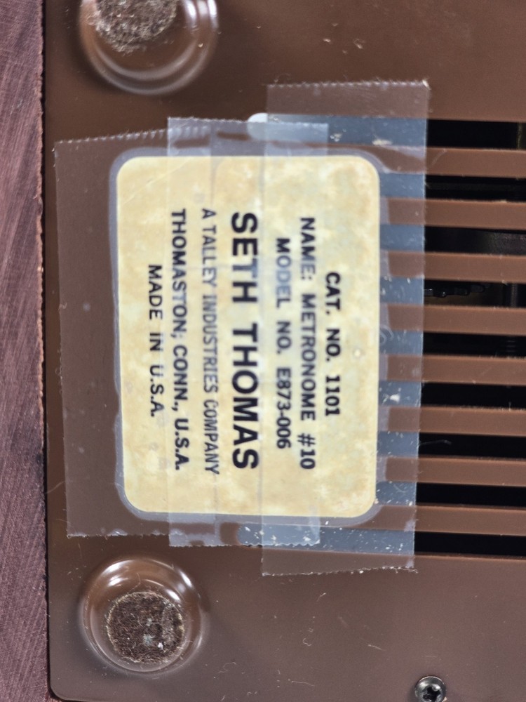 Seth Thomas Metronome Rhythm Windup Pyramid EUC