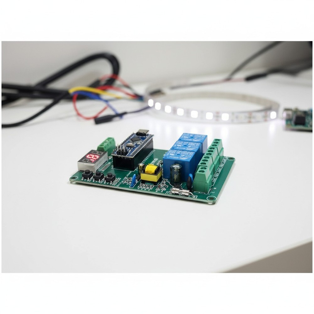 Versatile Home & Garden Lighting Controller with 3-Digit Display & 99 Modes