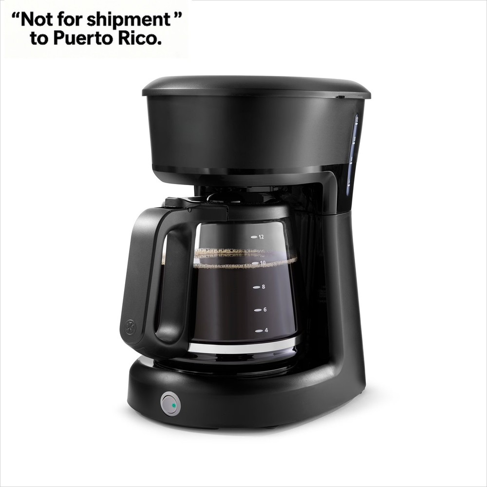 12-Cup Switch Coffee Maker, Compact Drip Coffee Machine for Home & Office Use