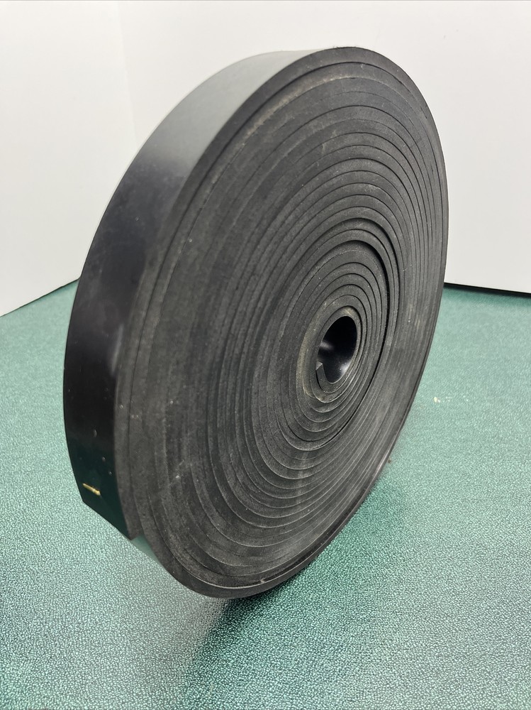 3/16” Neoprene Rubber Solid Flex Flat Strapping 1-3/16” W X 3/16” Thick X 32 Ft