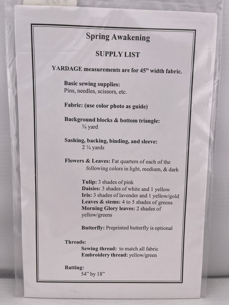 Hahn Enterprises Spring Awakening Wall Banner quilt pattern