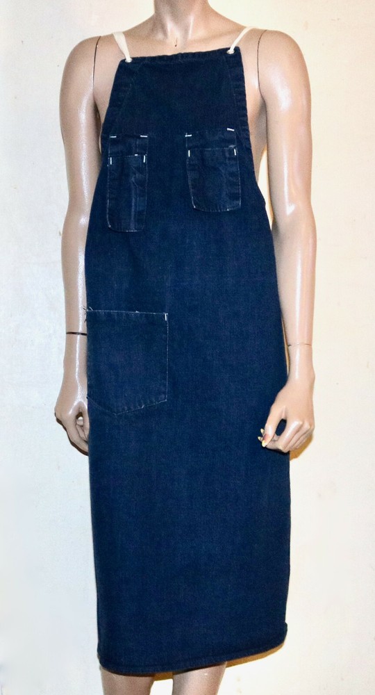 selvedge edge blue denim work apron