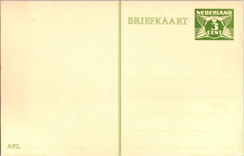 Netherlands Higgins & Gage 181 Unused.