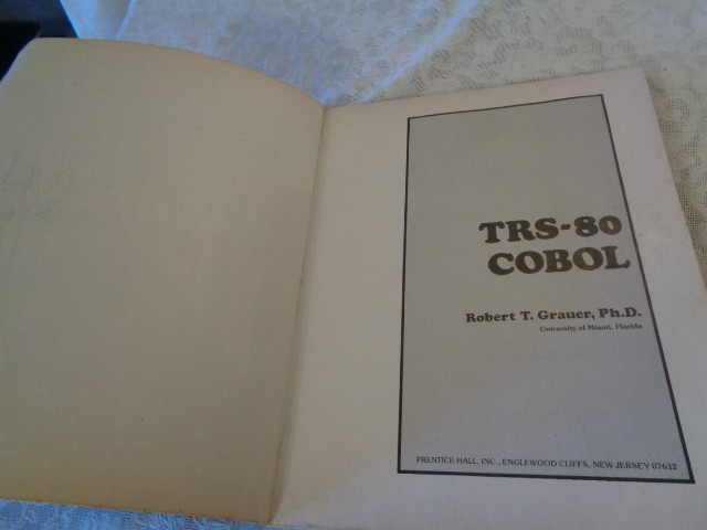 TRS 80 Cobol Book By Robert Grauer & Getting Started with TRS 80 Basic - 2 Total