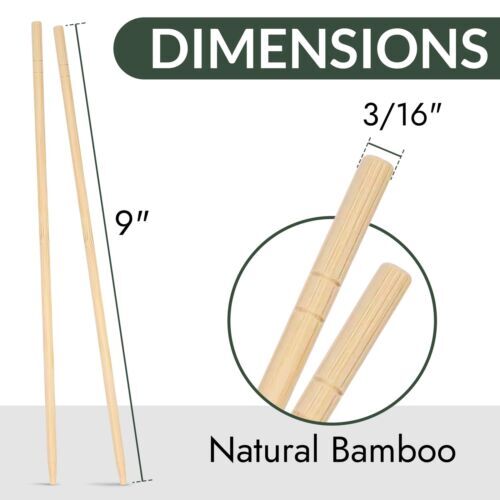 Disposable Bamboo Chopsticks, 9" Long, Individually wrapped